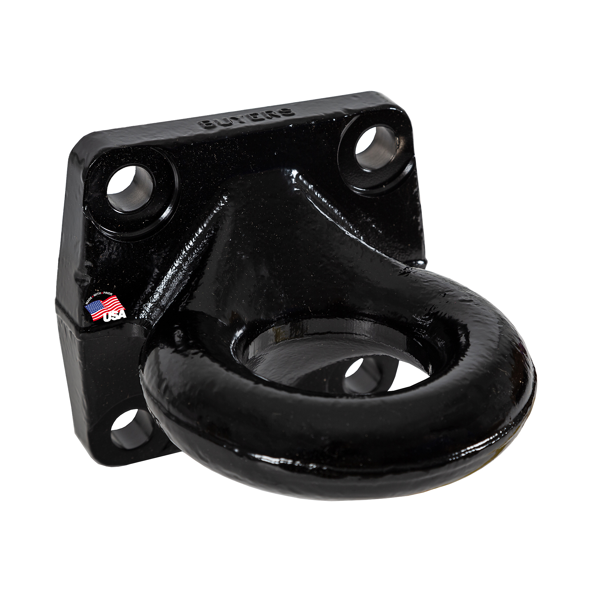 Buyers Products, 3in. Dia. Truck Tow Eye Heavy Forged 4-Bolt Mounted Drawbar, Model# BDB1385
